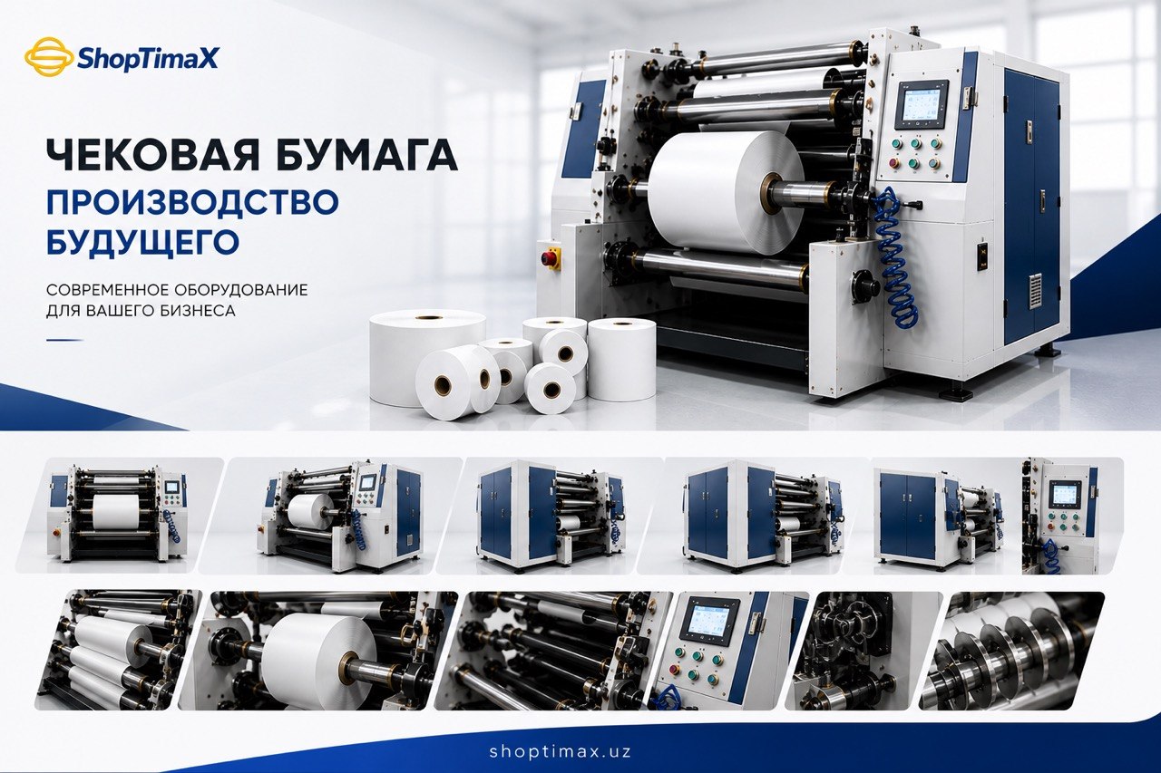 Chek qog‘ozi (termo lenta) ishlab chiqarish uskunasi